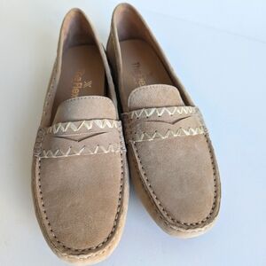 The Flexx Ralf Loafer Beige Italian Suede Active Slip-On Shoes w/Box sz 8